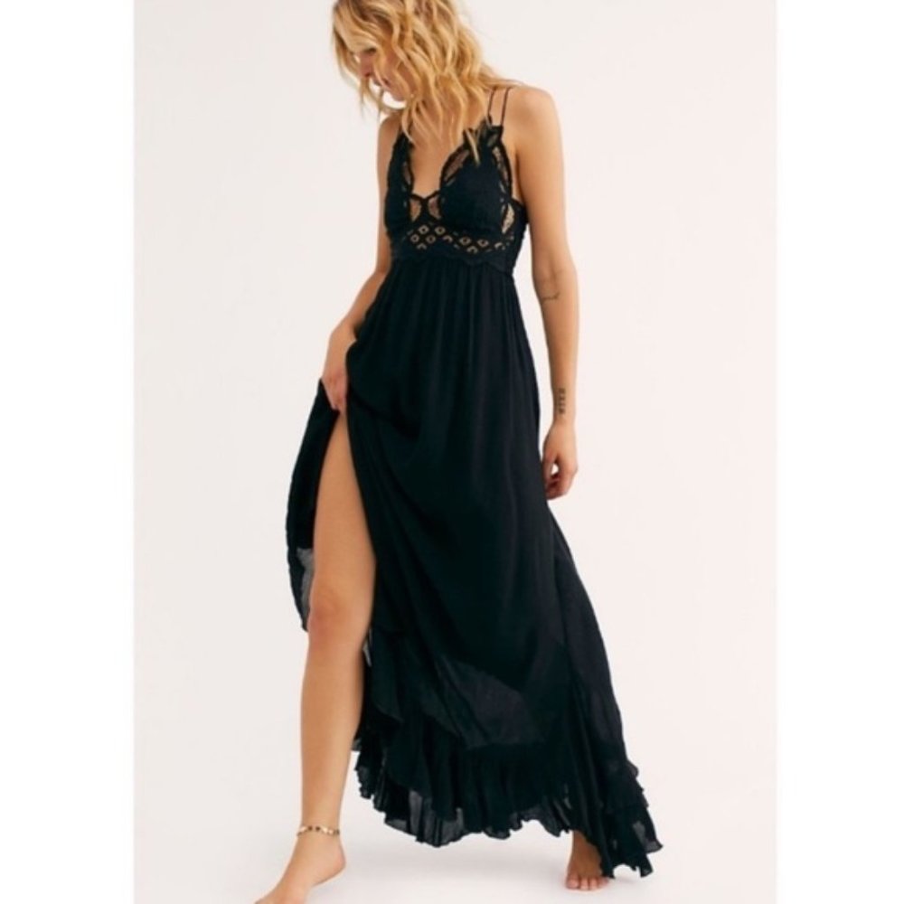 NWT Free People Adella Bralette Lace Maxi Dress